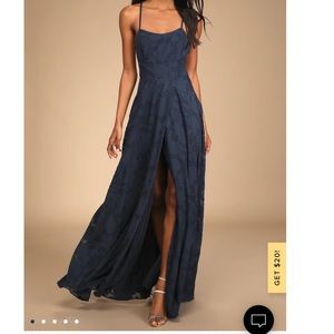 Lulus Let There Be Romance Navy Formal Dress